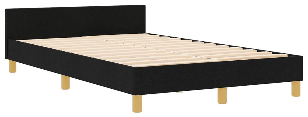 Cama vidaXL Preta 120x200 cm em Tecido