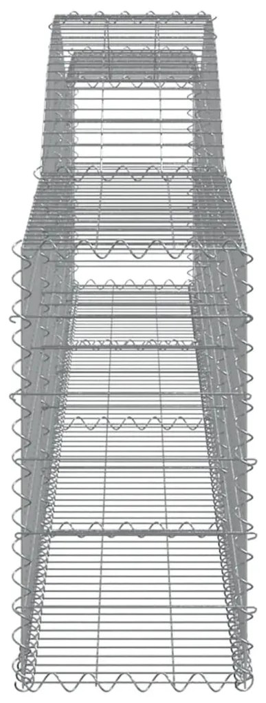 Cestos gabião arqueados 2 pcs 400x30x60/80 cm ferro galvanizado