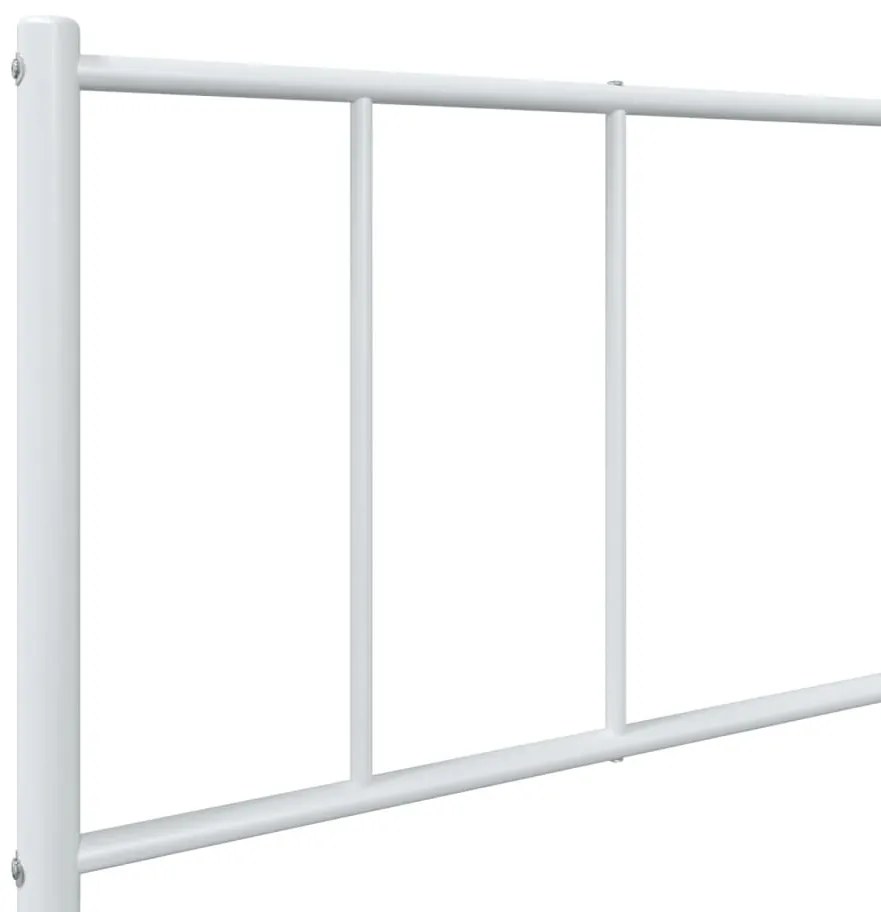 Estrutura de cama com cabeceira 90x190 cm metal branco