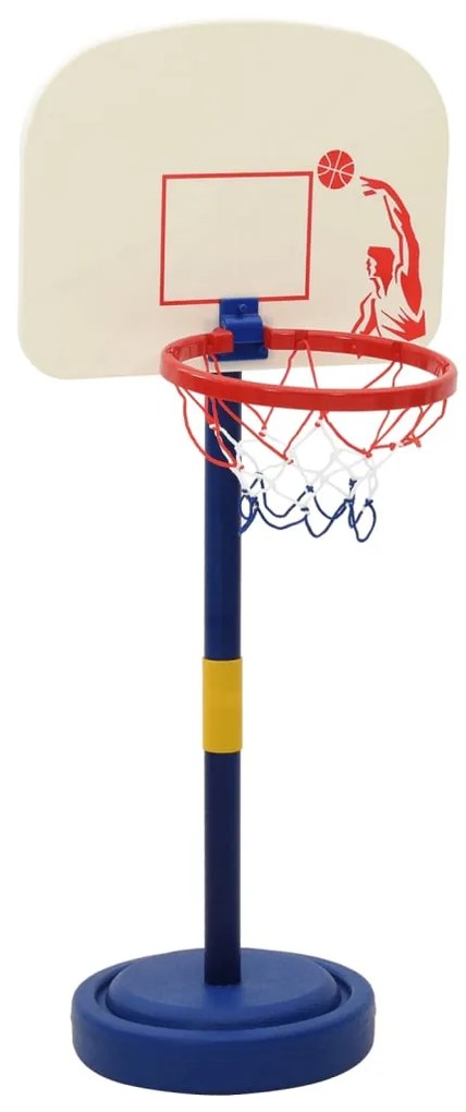 Suporte basquetebol c/ bola e bomba altura ajustável 90/121 cm