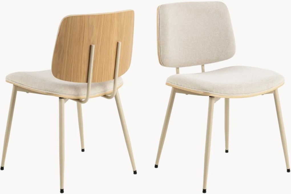 Cadeiras de jantar estofadas Owen, conjunto de 2
