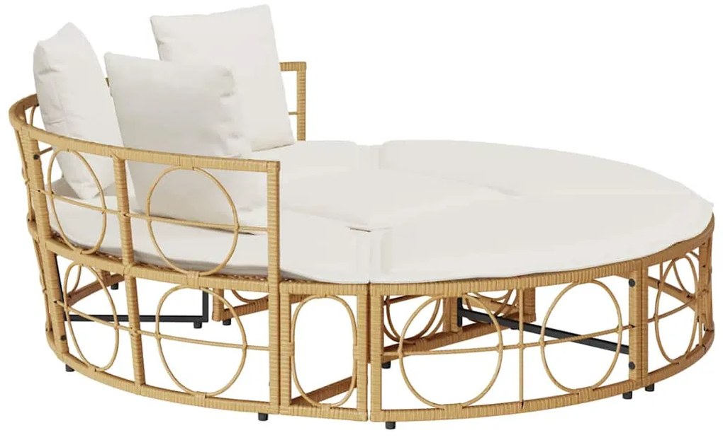Cama lounge de exterior sem toldo vime PE
