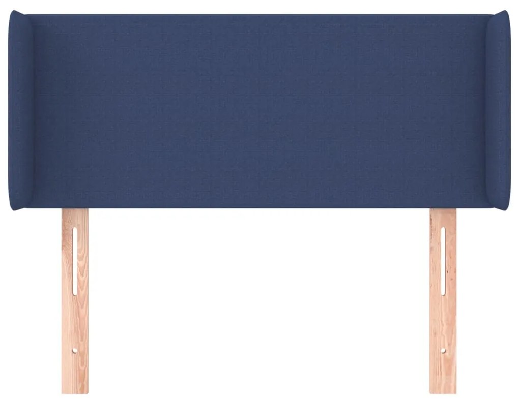 Cabeceira de cama c/ abas tecido 83x16x78/88 cm azul