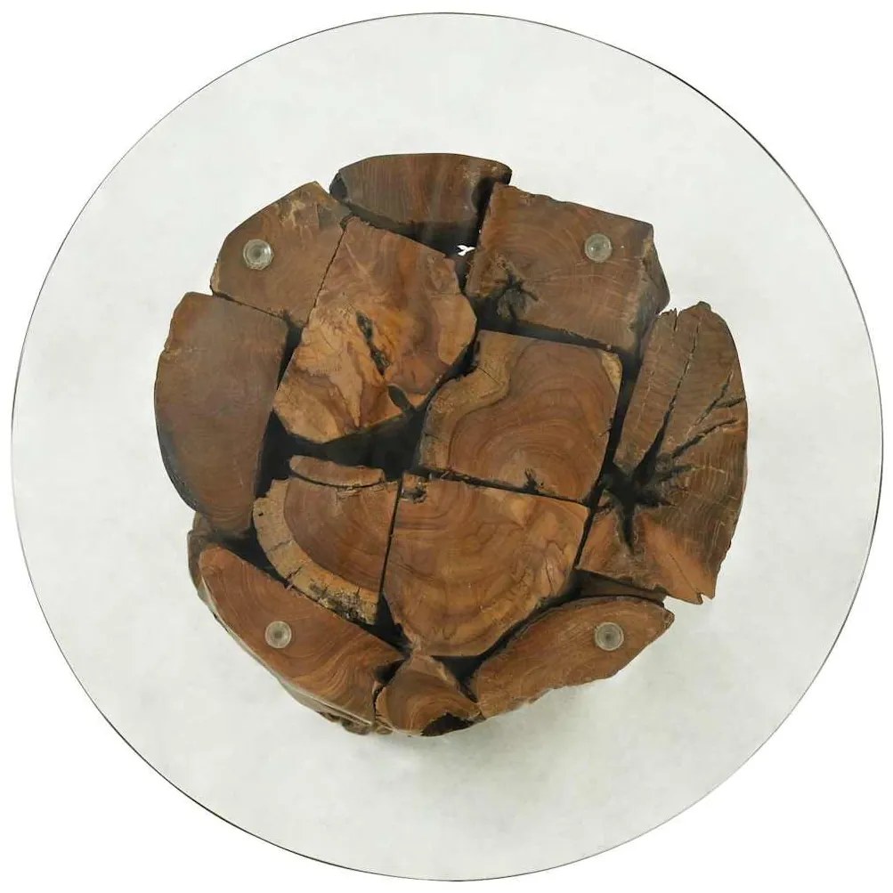 Mesa de centro 60 cm madeira flutuante de teca maciça