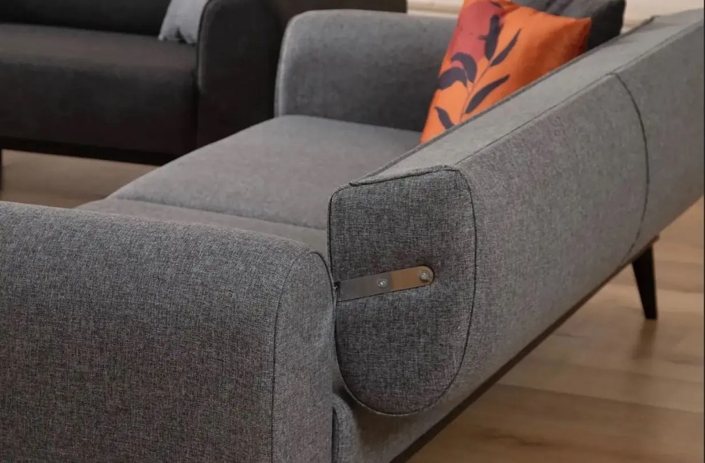 Sofá-cama de 3 Lugares Kapri – Cinzento Claro – 220 cm x 84 cm x 77 cm