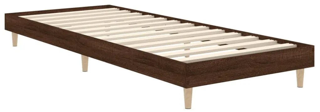 Estrutura cama s/ colchão derivados madeira carvalho castanho