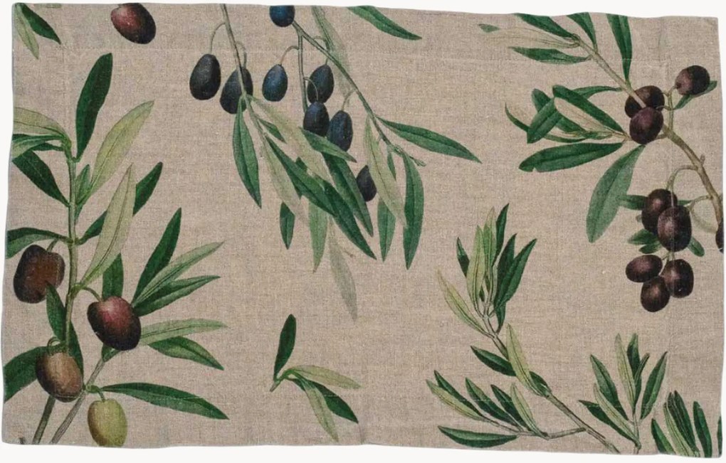 Individuais de mesa em linho Olives, conjunto de 2