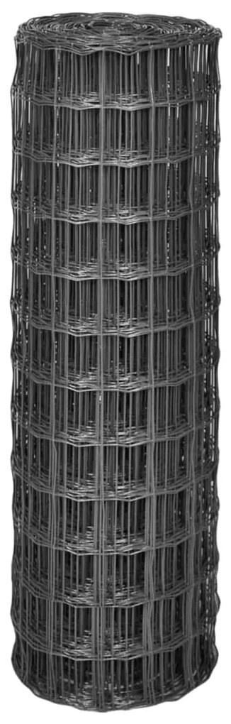 Cerca 25x1,2 m aço cinzento