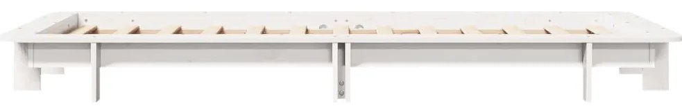 Cama sem colchão 90x190 cm madeira de pinho maciça branco