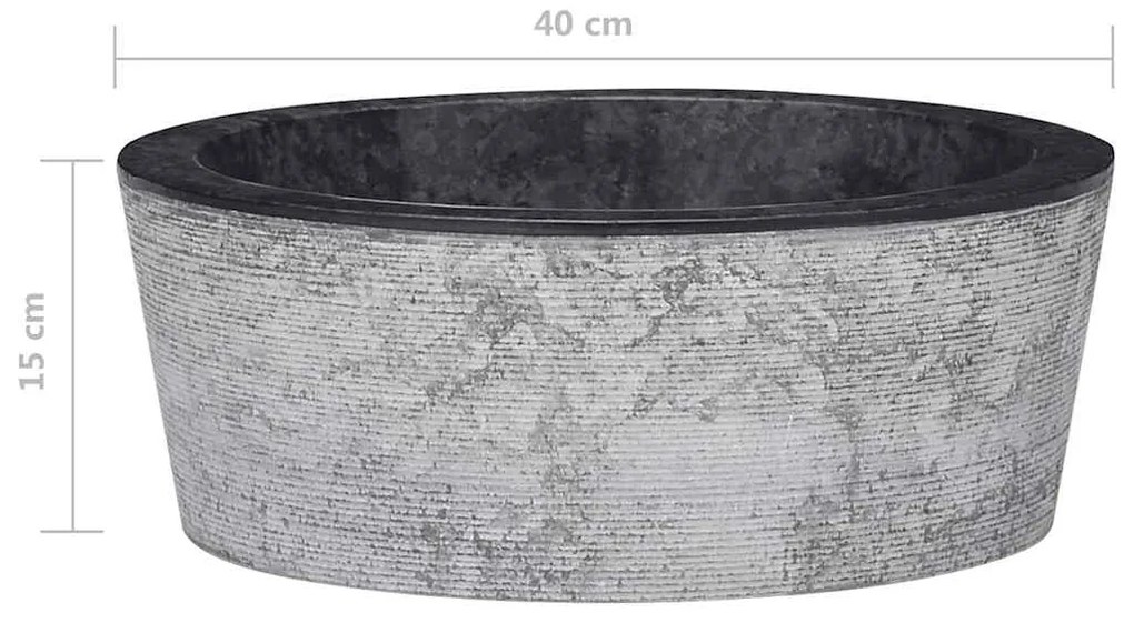 Lavatório Ø40x15 mármore preto