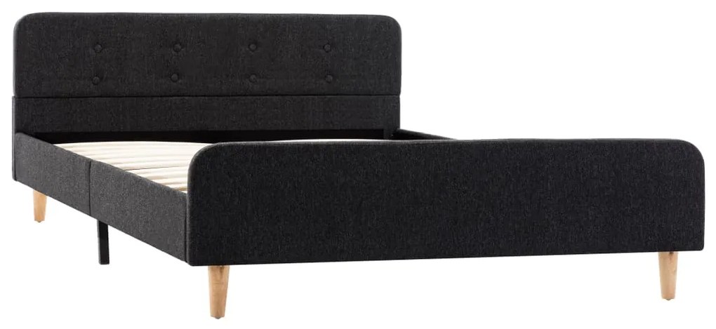 Estrutura de cama 120x200 cm serapilheira cinzento-escuro