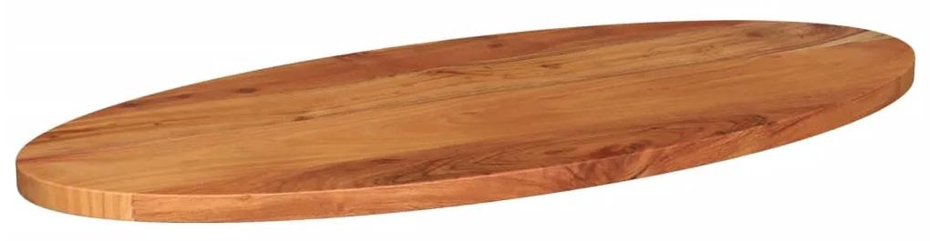 Tampo de mesa oval 120x60x2,5 cm madeira de acácia maciça