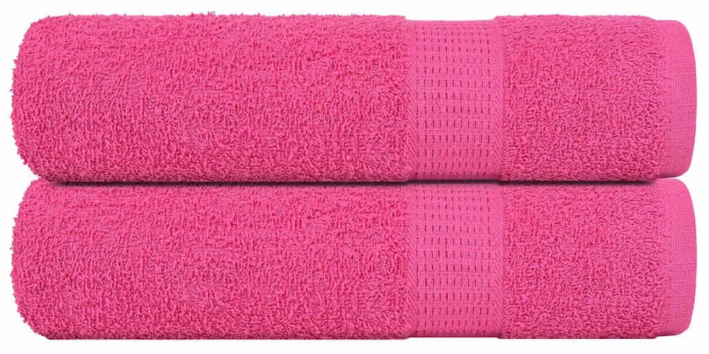 vidaXL Toalhas de banho FROGN 2pcs 70x140 cm 360 g/m² rosa