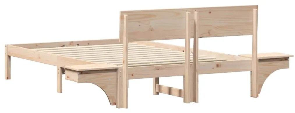 Estrutura de cama com mesas de cabeceira Castanho 120 x 200 cm