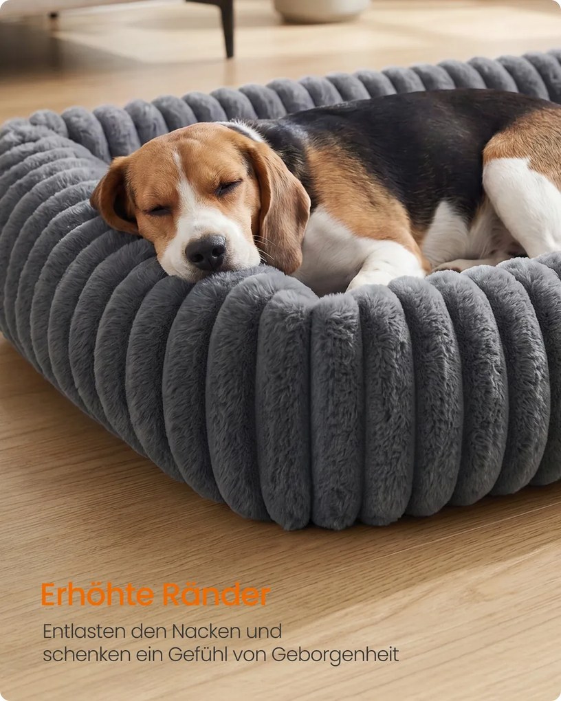 Cama para cães 91 x 68 x 20 cm, ortopédica e lavável cinzento-chumbo