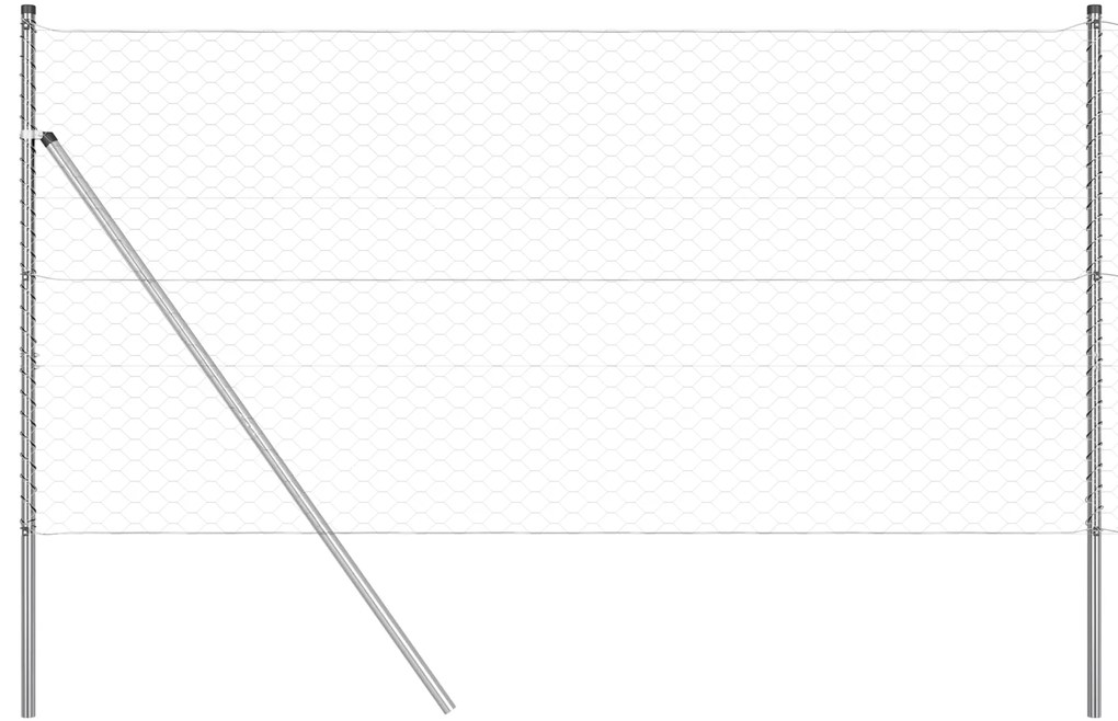 Cerca Hexagonal vidaXL 1x10 m Aço Galvanizado