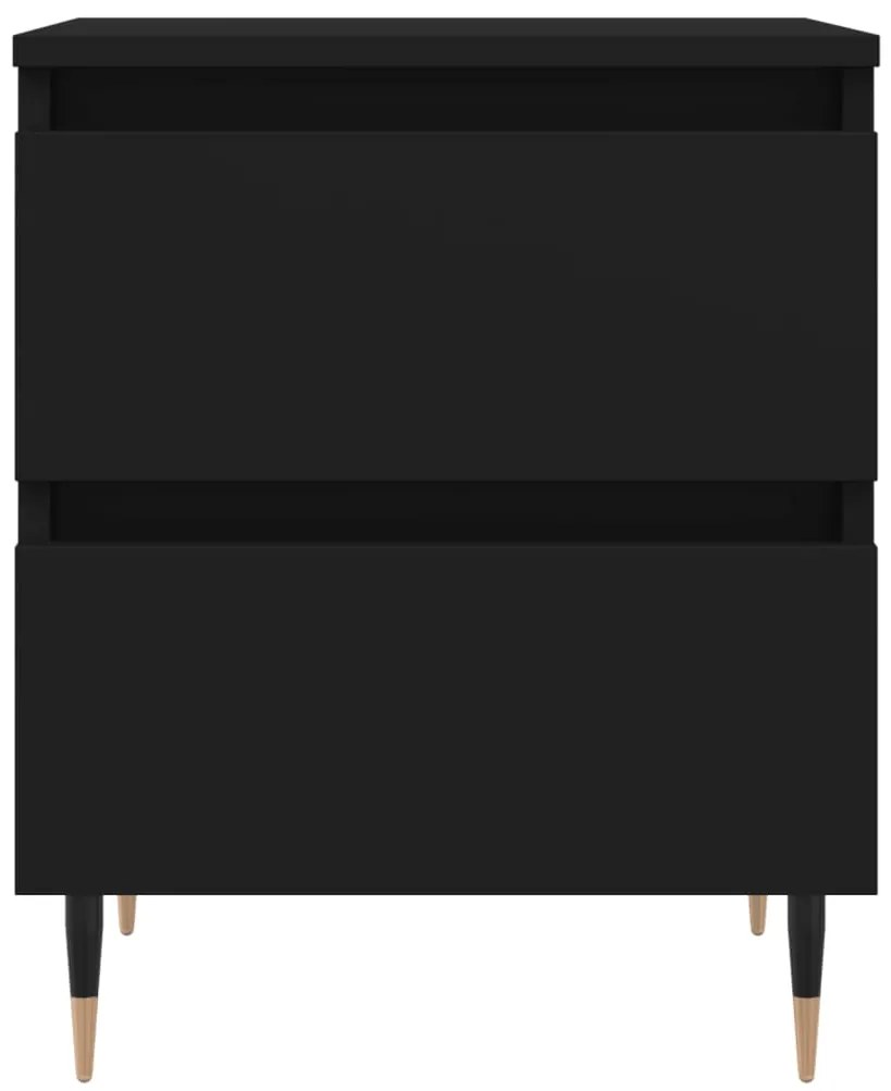 Mesa de cabeceira 40x35x50 cm derivados de madeira preto