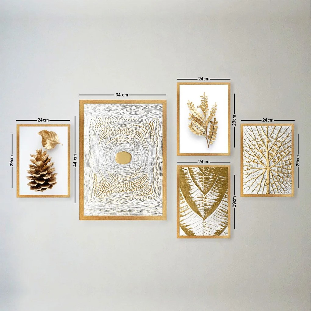 Pintura Decorativa em MDF com Moldura SET_130 – Multicolor – 24 x 29 c