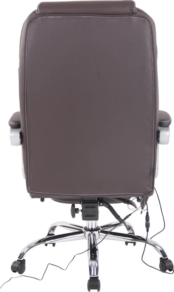 Poltrona de escritório Pacific com função de massagem castanho