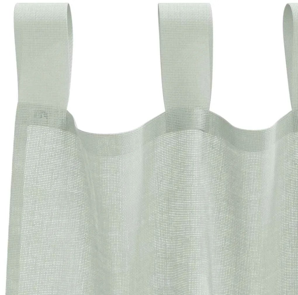 Cortinas de voile com laços 2 pcs cinzento-claro 140x225 cm