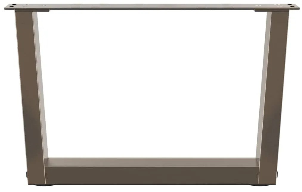 Pés para mesa de centro em formato de V, 2 peças, aço natural, 50x(30-
