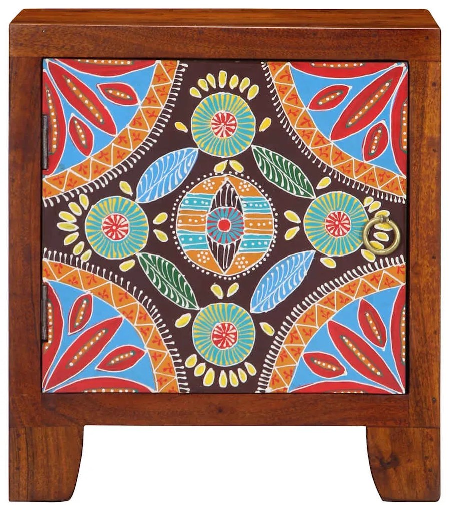 Armário de cabeceira 2 pcs 40x30x45 cm Acácia de madeira maciça