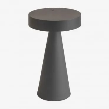 Lâmpada De Mesa Led Sem Fios Para Exterior Em Ferro Catinca Cinza Grafito - Sklum