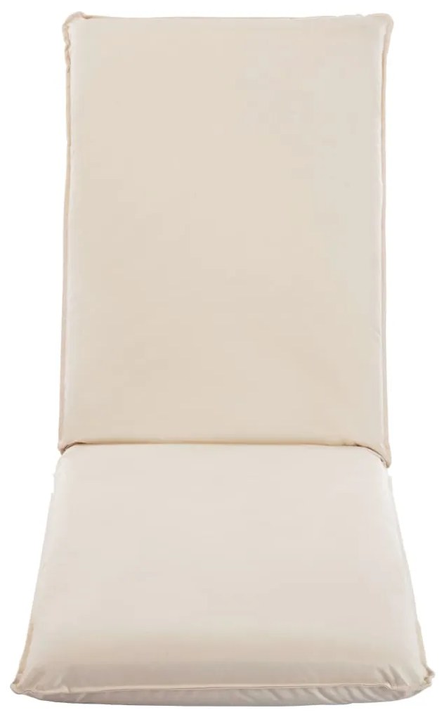 Espreguiçadeira dobrável tecido oxford branco nata