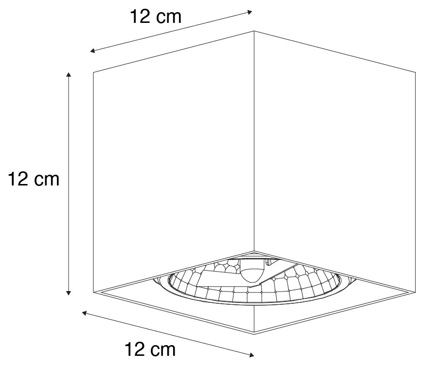 Projetores design bronze escuro quadrado rotativo e inclinável - Box Design