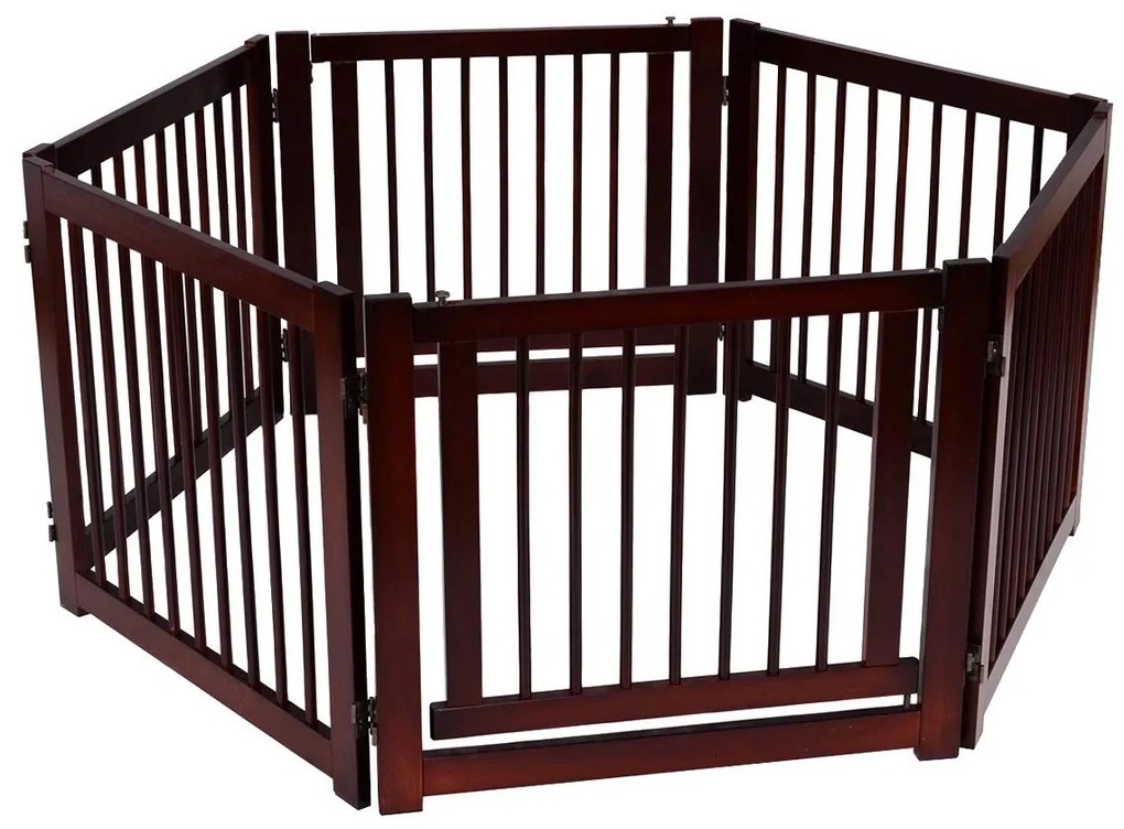 Barreira de segurança de madeira dobrável para cães Barreira de segurança para cães 3 peças 206 x 61 x 1,8cm