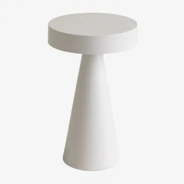 Candeeiro De Mesa Led Sem Fios Em Ferro Catinca Branco - Sklum
