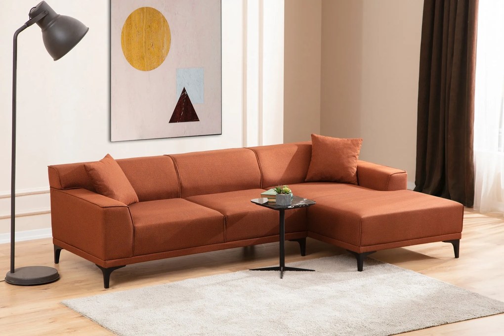 Sofá de Canto Petra – Laranja – 145 x 250 cm