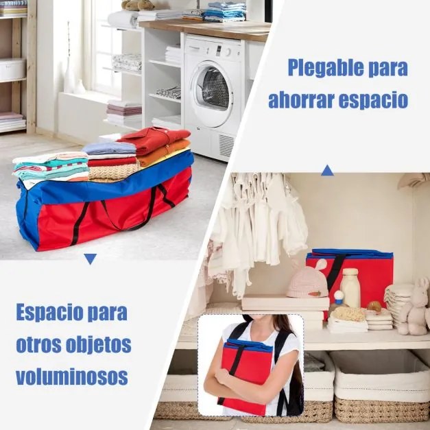 Saco de arrumação 84 x 23 x 36 cm para o jogo Conecta gigante (não incluído)  em tecido Oxford para transporte fácil Vermelho