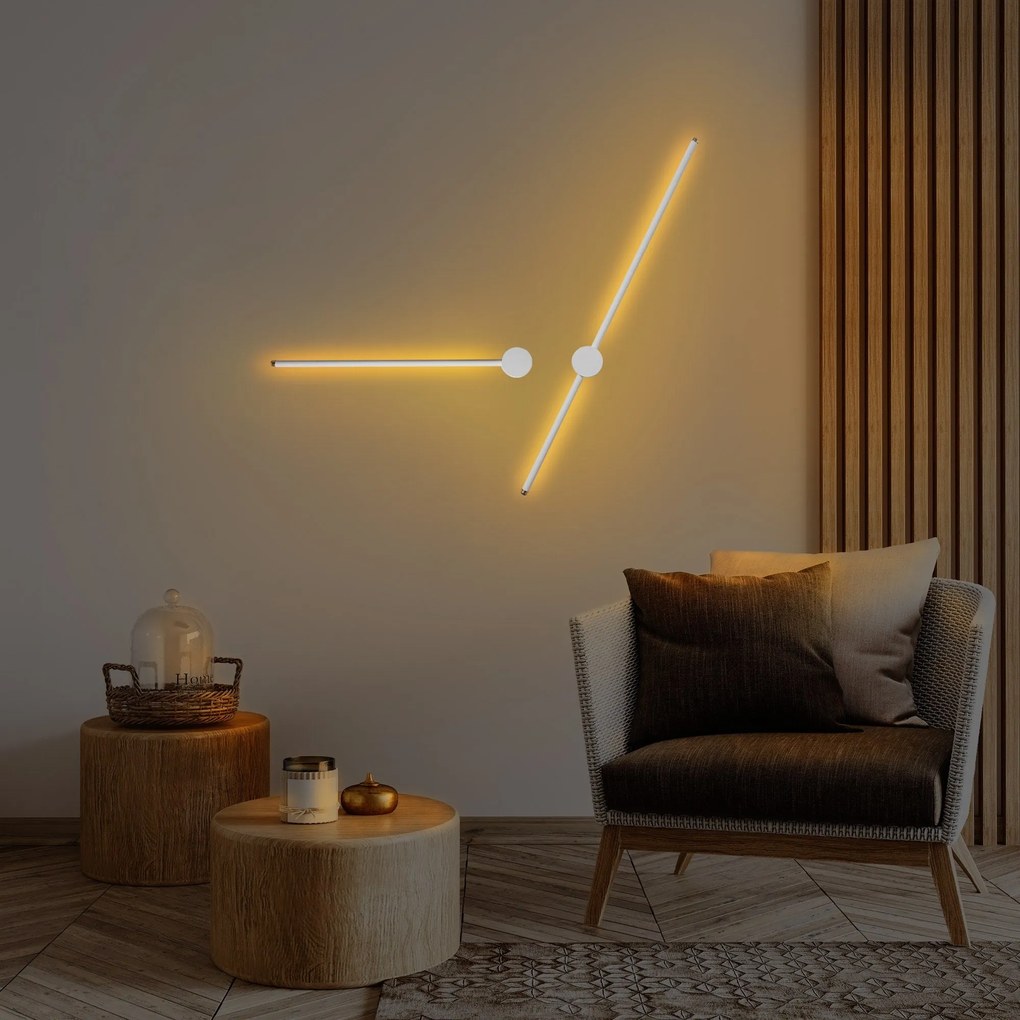 Lâmpada de Parede Sword - Dourada - 91cm x 10cm x 7cm / 62cm x 10cm x