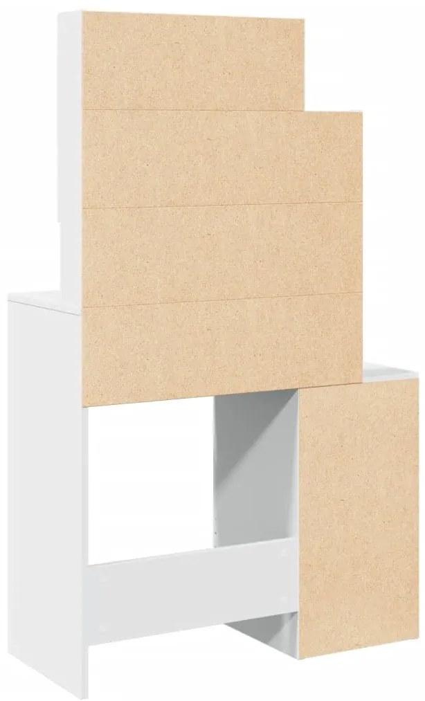 Toucador com armário 80x35x132 cm cor branco
