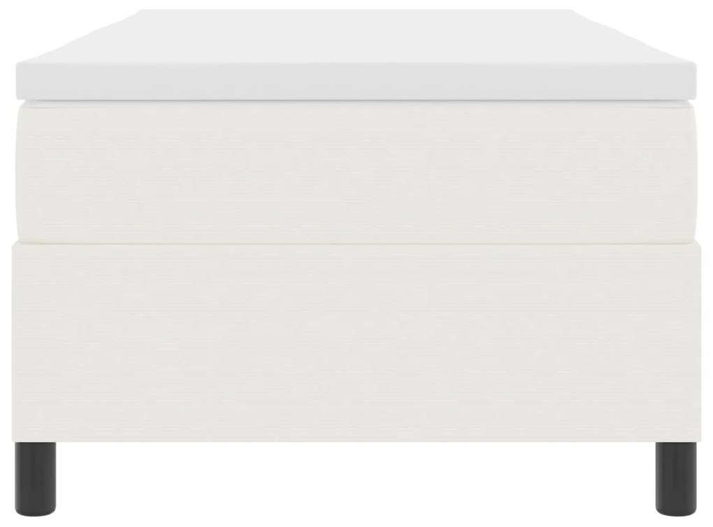 Cama Box Spring com Colchão Creme 80x200 cm Tecido de Corduroy