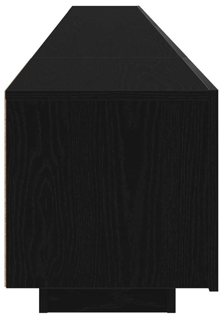 Estante de TV vidaXL com luzes LED Carvalho Preto 300x35x40 cm em made