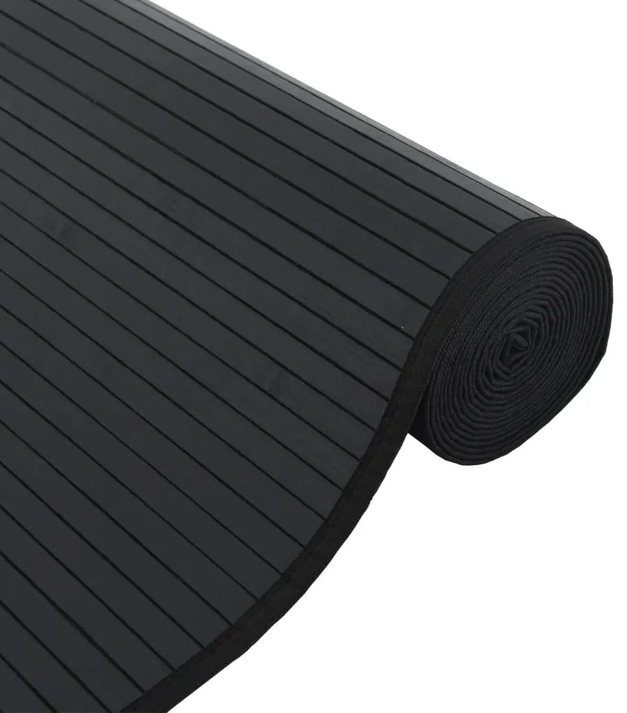 Tapete retangular 100x300 cm bambu preto