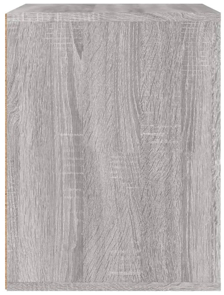 Mesa de cabeceira de parede 50x36x47 cm cinzento sonoma