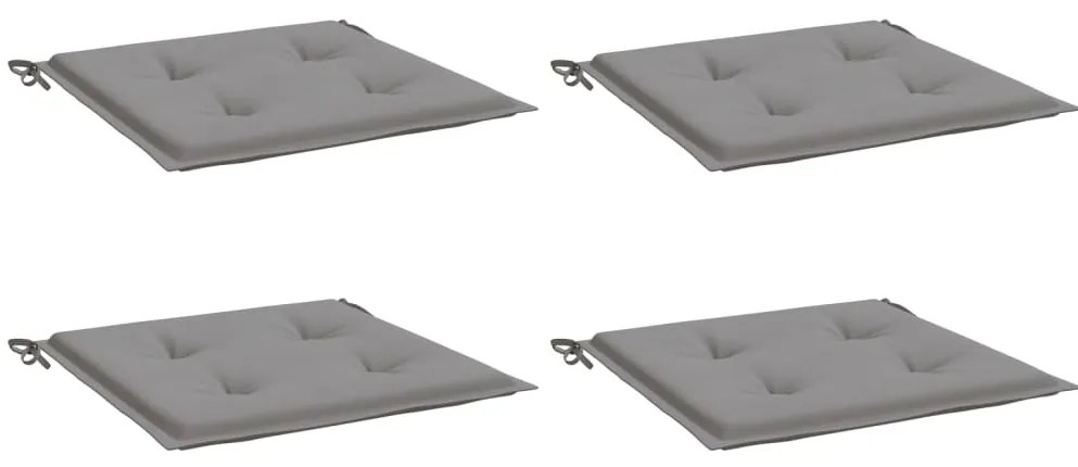 Almofadões p/ cadeiras de jardim 4 pcs tecido oxford cinza