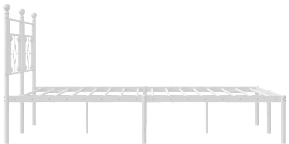 Estrutura de cama com cabeceira 183x213 cm metal branco