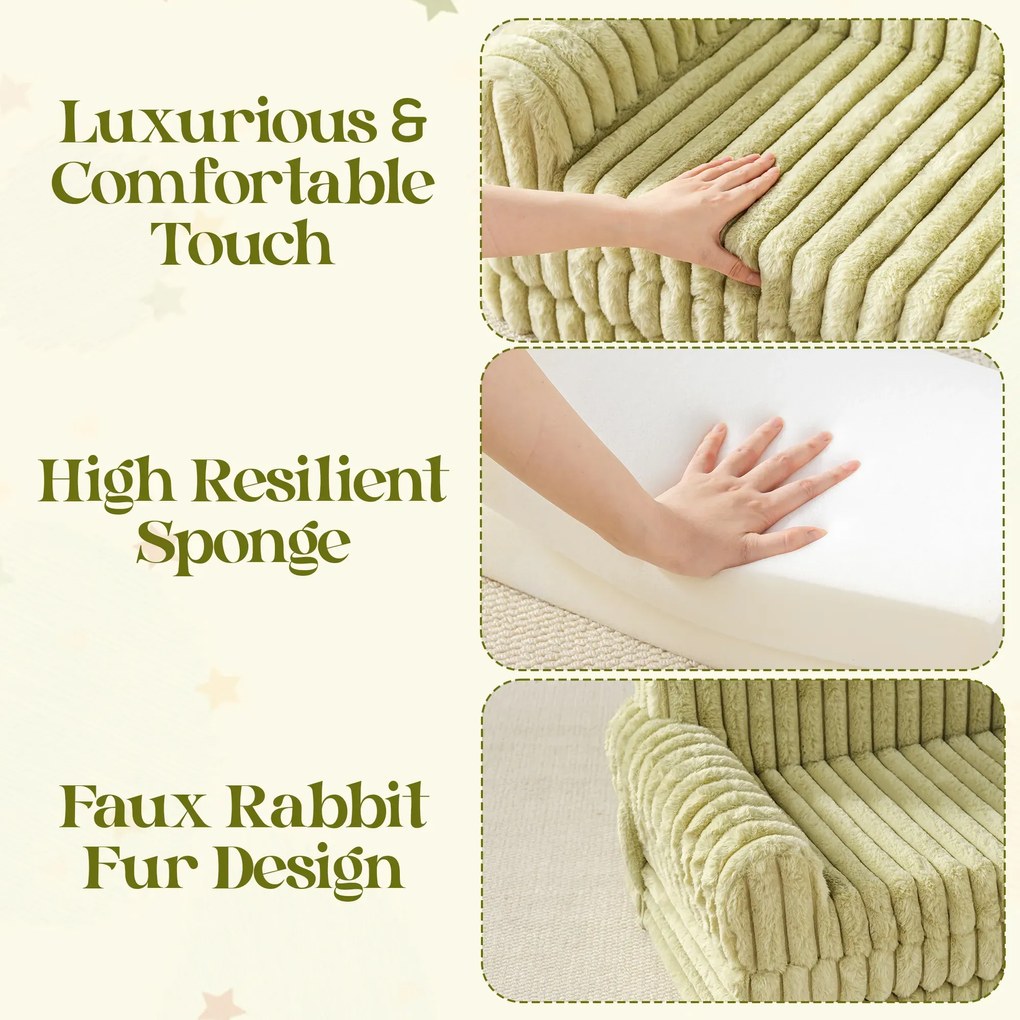 Sofá infantil para crianças Verde