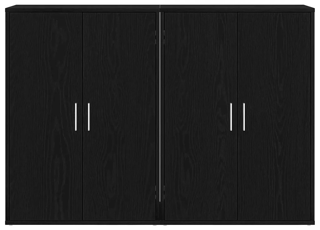 Buffets 2 pcs Carvalho Preto 60x31x84 cm Madeira de Engenharia