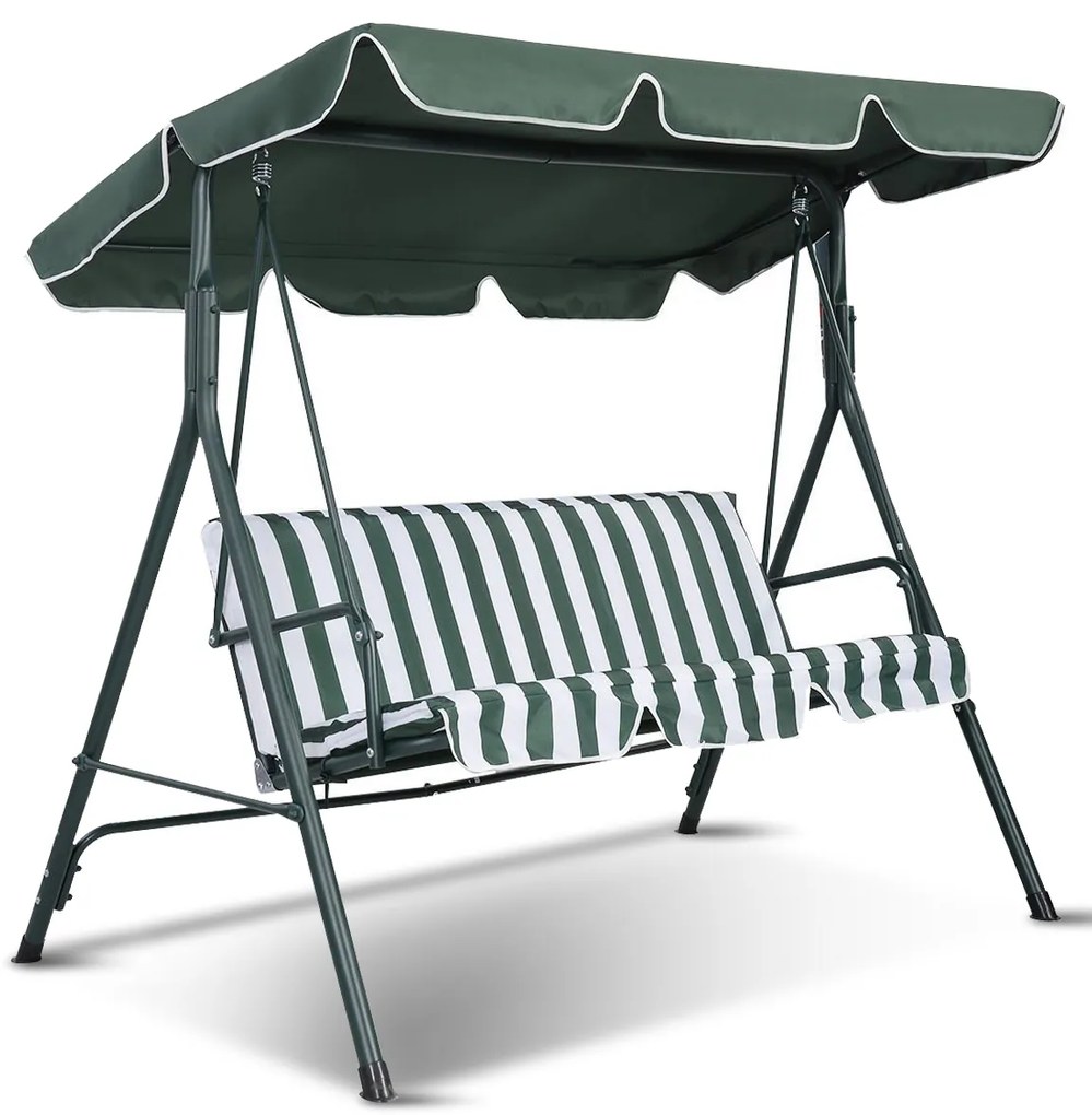 Toldo de Substituição impermeável para Baloiço jardim pátio Pátio Poliéster 168 x 114 cm (Baloiço não incluido) Verde