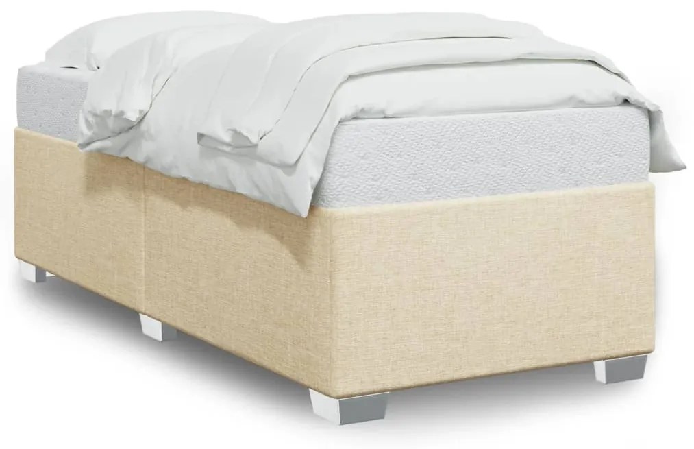 Estrutura de cama tecido 100x200 cm cor creme