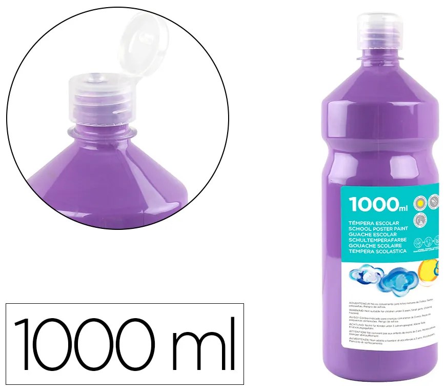 Guache Escolar 1000 Ml Lilas