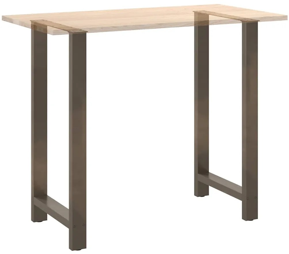 Pés de mesa de bar em aço natural, 2 peças, 60x (110-111) cm, aço