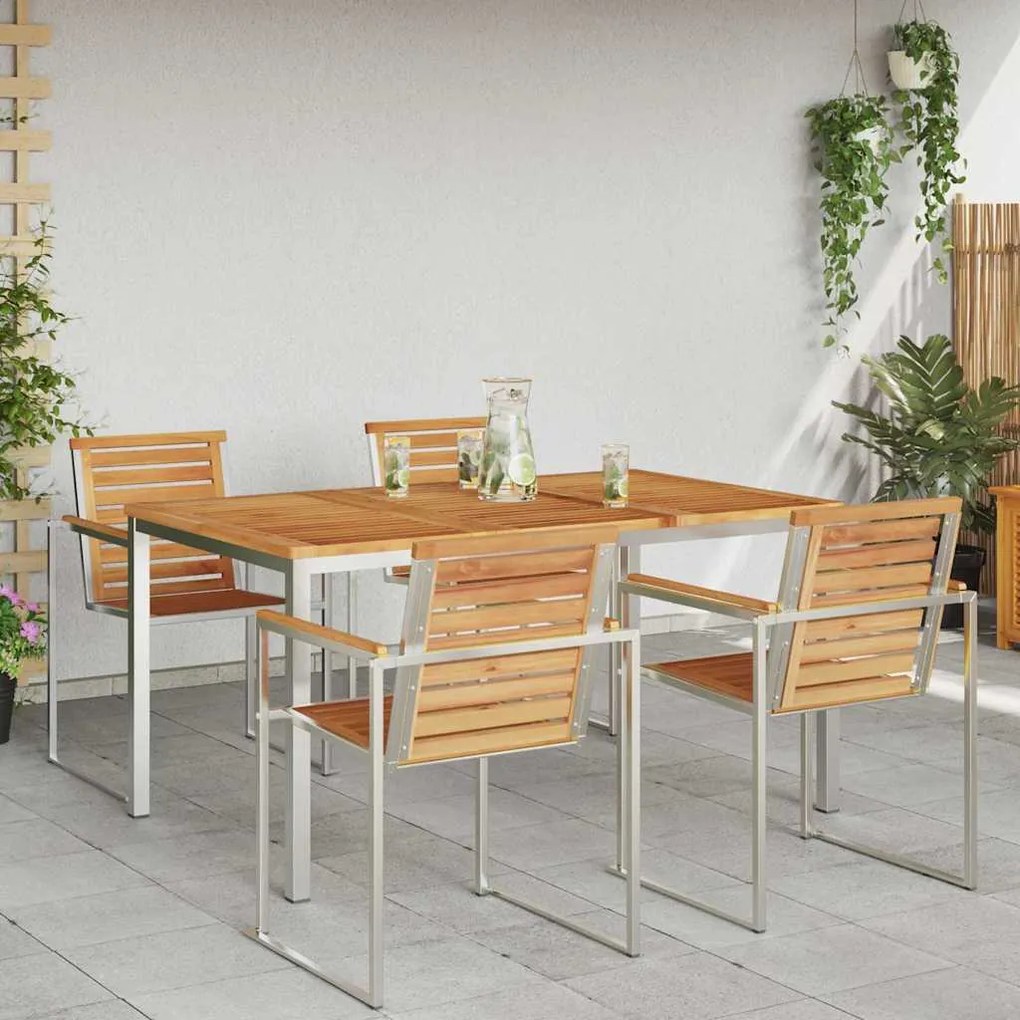 Mesa de Jantar 150x90x75 cm Madeira Sólida de Teca
