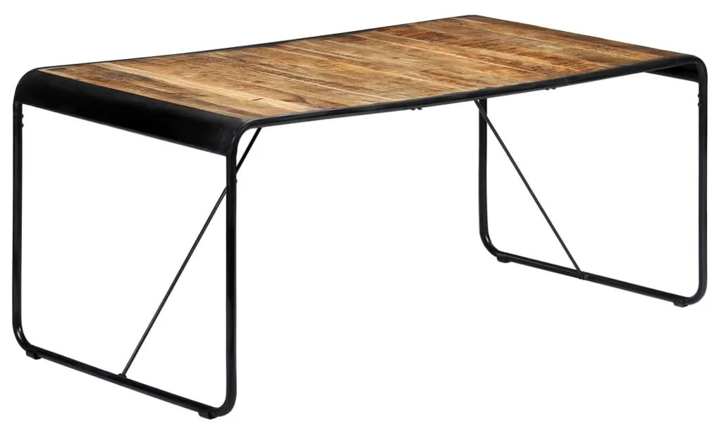 Mesa de jantar 180x90x76 cm madeira de mangueira maciça áspera
