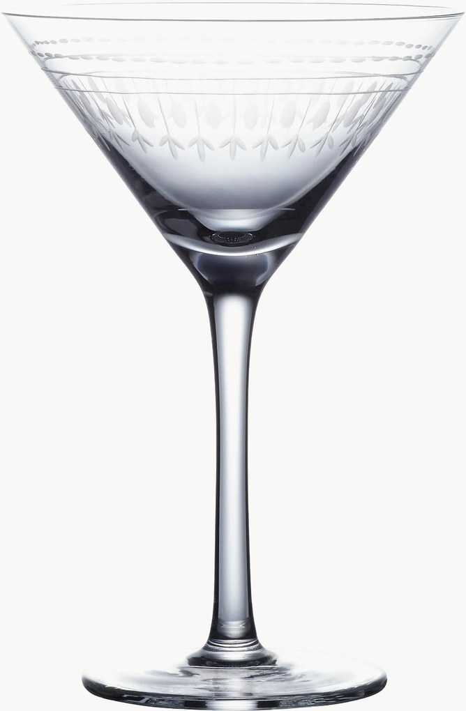 Copos de martíni em cristal artesanal Ovals, conjunto de 2